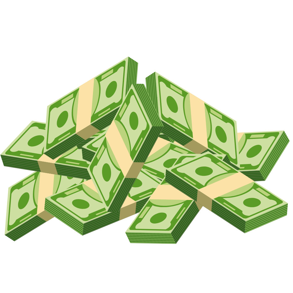 pile of money